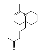 5-(6-methyl-2,3,4,8,9,9a-hexahydro-1H-quinolizin-9a-yl)pentan-2-one结构式