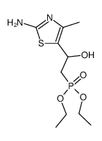 <2-(2-Amino-4-methyl-5-thiazolyl)-2-hydroxyethyl>phosphonsaeure-diethylester结构式