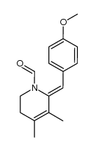 (Z)-1-Formyl-2-[(4-methoxyphenyl)methylene]-3,4-dimethyl-1,2,5,6-tetrahydropyridine结构式