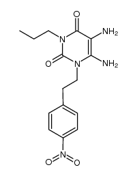 5,6-diamino-1-[2-(4-nitrophenyl)ethyl]-3-propyluracil结构式