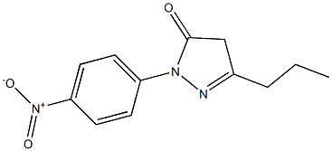 2,4-dihydro-2-(4-nitrophenyl)-5-propyl-3H-Pyrazol-3-one Structure