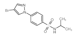 N-异丙基-4-(4-溴吡唑-1-基)苯磺酰胺结构式
