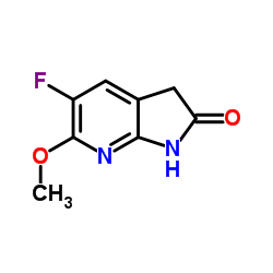 5-Fluoro-6-methoxy-1,3-dihydro-2H-pyrrolo[2,3-b]pyridin-2-one结构式