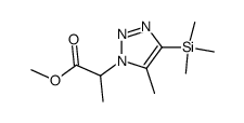 methyl 2-[5-methyl-4-(trimethylsilyl)-1H-1,2,3-triazol-1-yl]propanoate Structure