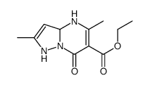 ethyl 2,5-dimethyl-7-oxo-3a,4-dihydro-1H-pyrazolo[1,5-a]pyrimidine-6-carboxylate结构式