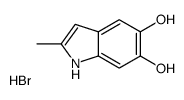 2-methyl-1H-indole-5,6-diol,hydrobromide Structure