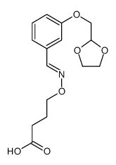 4-[(E)-[3-(1,3-dioxolan-2-ylmethoxy)phenyl]methylideneamino]oxybutanoic acid Structure