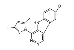 4-(3,5-dimethylpyrazol-1-yl)-8-methoxy-5H-pyridazino[4,5-b]indole Structure