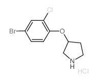 3-(4-Bromo-2-chlorophenoxy)pyrrolidine hydrochloride Structure