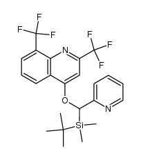 4-[(tert-butyldimethylsilyl)(2-pyridyl)methoxy]-2,8-bis(trifluoromethyl)quinoline结构式