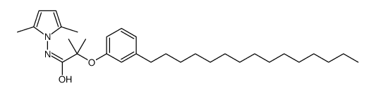 N-(2,5-dimethylpyrrol-1-yl)-2-methyl-2-(3-pentadecylphenoxy)propanamide结构式