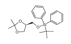 (+)-(4R)-2,2-Dimethyl-4-<<(tert-butyldiphenylsilyl)oxy>methyl>-1,3-dioxolane结构式