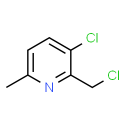 3-氯-2-(氯甲基)-6-甲基吡啶结构式