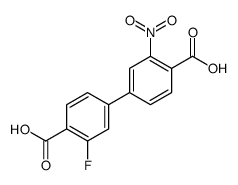 4-(4-carboxy-3-fluorophenyl)-2-nitrobenzoic acid Structure