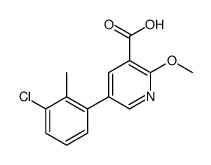 5-(3-chloro-2-methylphenyl)-2-methoxypyridine-3-carboxylic acid结构式