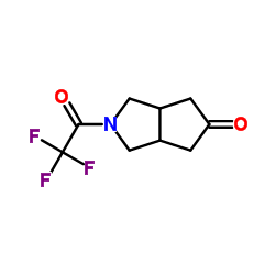 2-(2,2,2-Trifluoro-acetyl)-hexahydro-cyclopenta[c]pyrrol-5-one Structure
