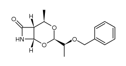 (1S,3R,5R,6R)-8-aza-3-[1-(S)-benzyloxyethyl]-5-methyl-2,4-dioxa-bicyclo[4.2.0]octan-7-one Structure