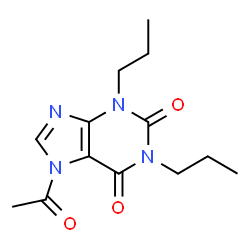 1H-Purine-2,6-dione,7-acetyl-3,7-dihydro-1,3-dipropyl- Structure