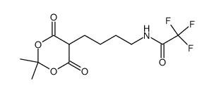 2,2-dimethyl-5-<4-(trifluoroacetamido)butyl>-1,3-dioxane-4,6-dione Structure