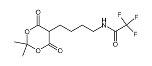 2,2-dimethyl-5-<4-(trifluoroacetamido)butyl>-1,3-dioxane-4,6-dione结构式