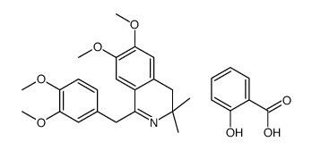 1-[(3,4-dimethoxyphenyl)methyl]-6,7-dimethoxy-3,3-dimethyl-4H-isoquinoline,2-hydroxybenzoic acid结构式