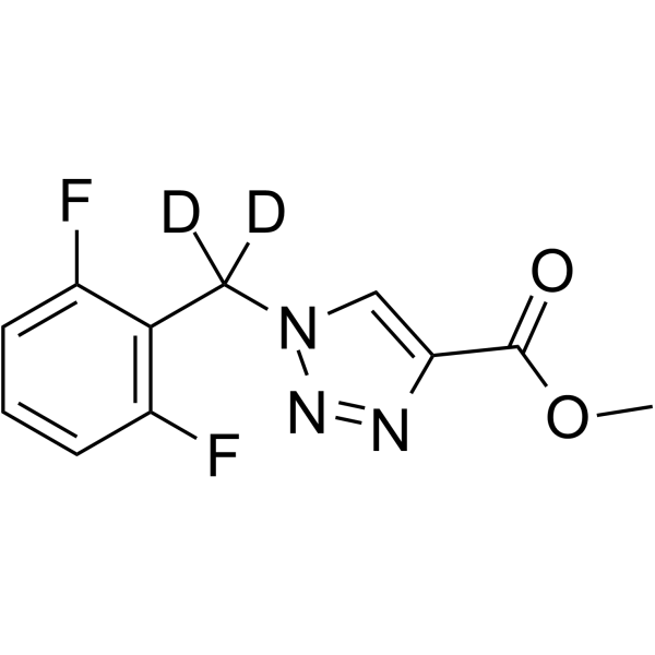 Methyl 1-(2,6-difluorobenzyl)-1H-1,2,3-triazole-4-carboxylate-d2 Structure