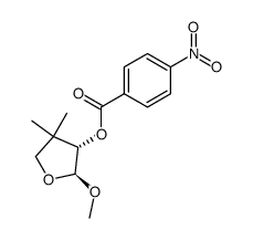 p-nitrobenzoate of 4-hydroxy-5-methoxy-3,3-dimethyltetrahydrofuran结构式