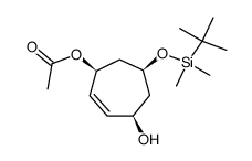 (1R,4S,6S)-4-acetoxy-6-[(tert-butyldimethylsilyl)oxy]-2-cyclohepten-1-ol Structure