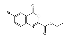 ethyl 6-bromo-4-oxo-4H-benzo[d][1,3]oxazine-2-carboxylate结构式
