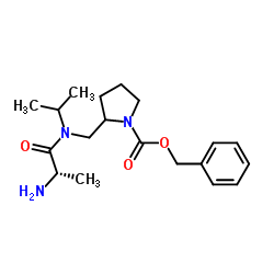 Benzyl 2-{[L-alanyl(isopropyl)amino]methyl}-1-pyrrolidinecarboxylate Structure