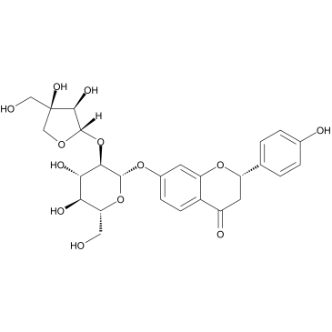 Liquiritigenin-7-O-beta-D-glucopyranosyl-(1-->2)-beta-D-apiofuranoside structure