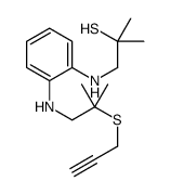 2-methyl-1-[2-[(2-methyl-2-prop-2-ynylsulfanylpropyl)amino]anilino]propane-2-thiol结构式