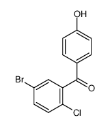 (5-bromo-2-chlorophenyl)(4-hydroxyphenyl)methanone Structure