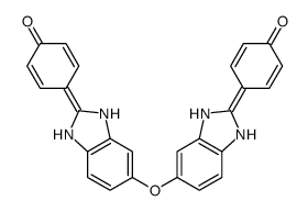 4-[5-[[2-(4-oxocyclohexa-2,5-dien-1-ylidene)-1,3-dihydrobenzimidazol-5-yl]oxy]-1,3-dihydrobenzimidazol-2-ylidene]cyclohexa-2,5-dien-1-one Structure