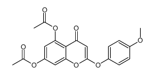 [5-acetyloxy-2-(4-methoxyphenoxy)-4-oxochromen-7-yl] acetate Structure