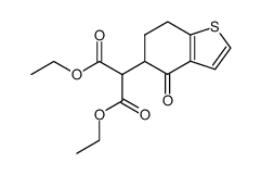 4,5,6,7-tetrahydro-4-oxo-benzothiophene-5-malonic acid diethyl ester Structure