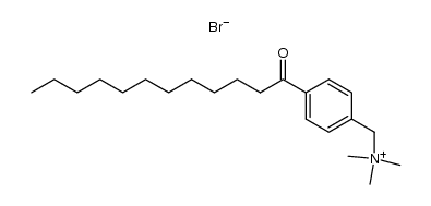 1-(4-dodecanoylphenyl)-N,N,N-trimethylmethanaminium bromide结构式