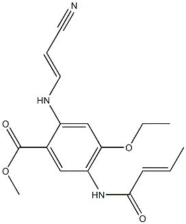 methyl 5-((E)-but-2-enamido)-2-((2-cyanovinyl)amino)-4-ethoxybenzoate Structure