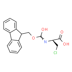 Fmoc-D-Ala(3-Cl)-OH结构式