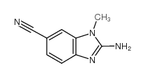 1H-Benzimidazole-6-carbonitrile,2-amino-1-methyl-(9CI)结构式