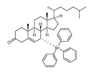 7α-triphenylstannylcholesta-5-ene-3-one结构式