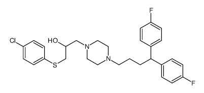 1-[4-[4,4-bis(4-fluorophenyl)butyl]piperazin-1-yl]-3-(4-chlorophenyl)sulfanylpropan-2-ol结构式