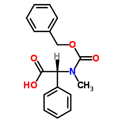 (2R)-{[(Benzyloxy)carbonyl](methyl)amino}(phenyl)acetic acid structure
