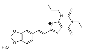 (E)-8-(3,4-Methylenedioxystyryl)-1,3-dipropylxanthine hydrate结构式