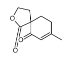 (5S)-8-methyl-2-oxaspiro[4.5]dec-7-ene-1,6-dione结构式