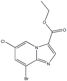 8-Bromo-6-chloro-imidazo[1,2-a]pyridine-3-carboxylic acid ethyl ester Structure