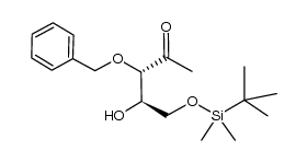 (3S,4R)-3-(benzyloxy)-5-((tert-butyldimethylsilyl)oxy)-4-hydroxypentan-2-one Structure