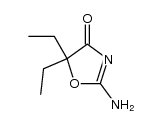 5,5-diethyl-2-amino-oxazol-4-one Structure