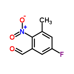 5-Fluoro-3-methyl-2-nitrobenzaldehyde结构式