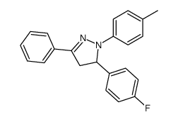 5-(4-fluorophenyl)-3-phenyl-1-(p-tolyl)-4,5-dihydro-1H-pyrazole结构式